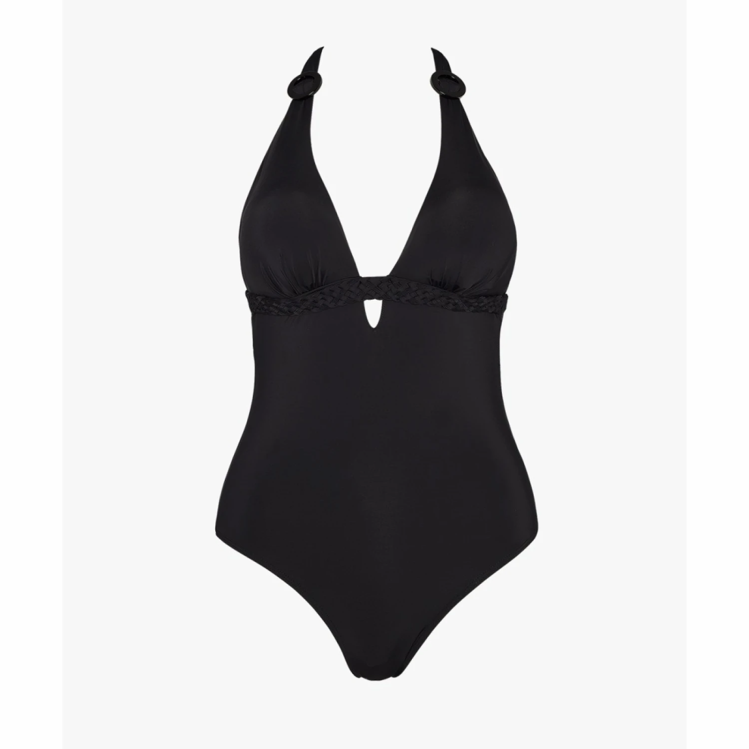 Maillot De Bain Aubade Une Pièce Avec Coques La Plage Ensoleillée Noir – Image 5