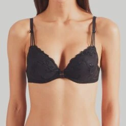 Aubade Soutien-Gorge Push-Up Au Bal De Flore Noir