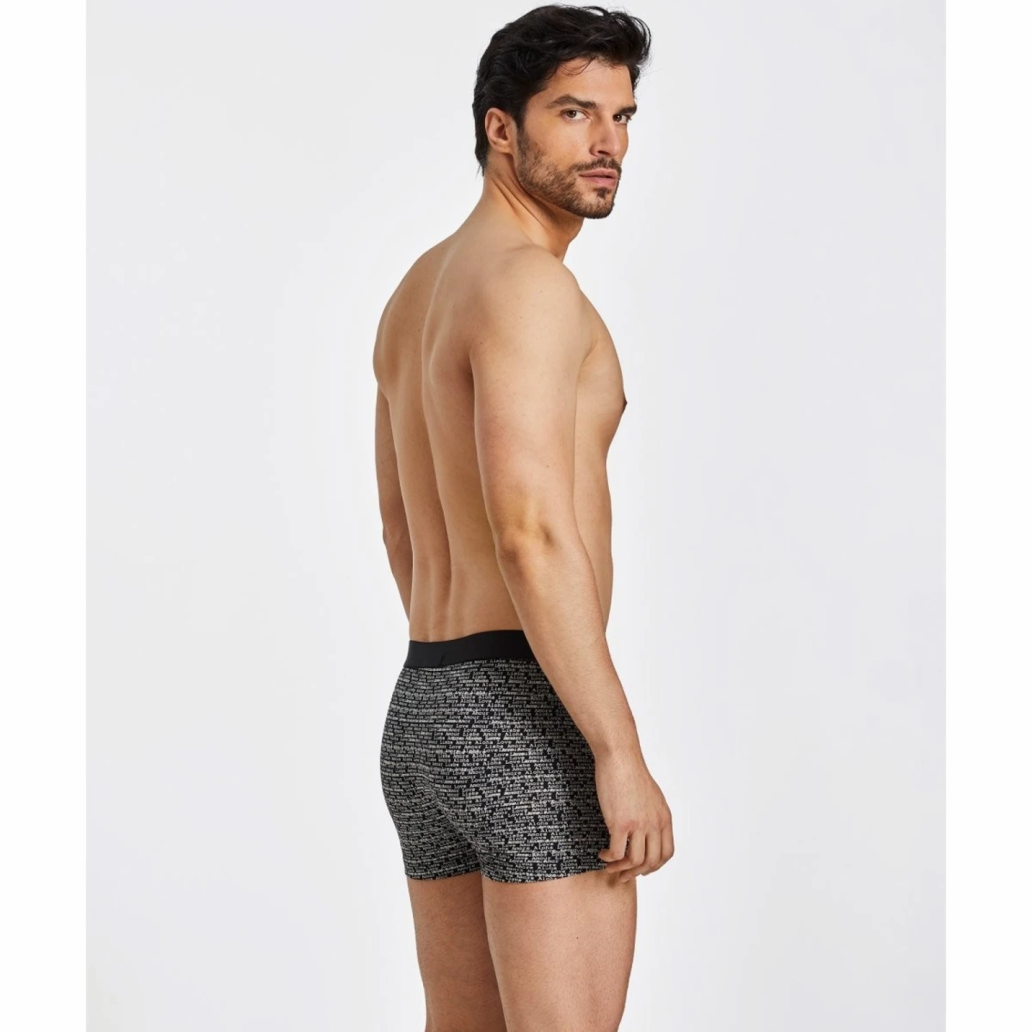 Duo Boxers AUBADE MEN Love Letters Et Uni Noir â Image 4
