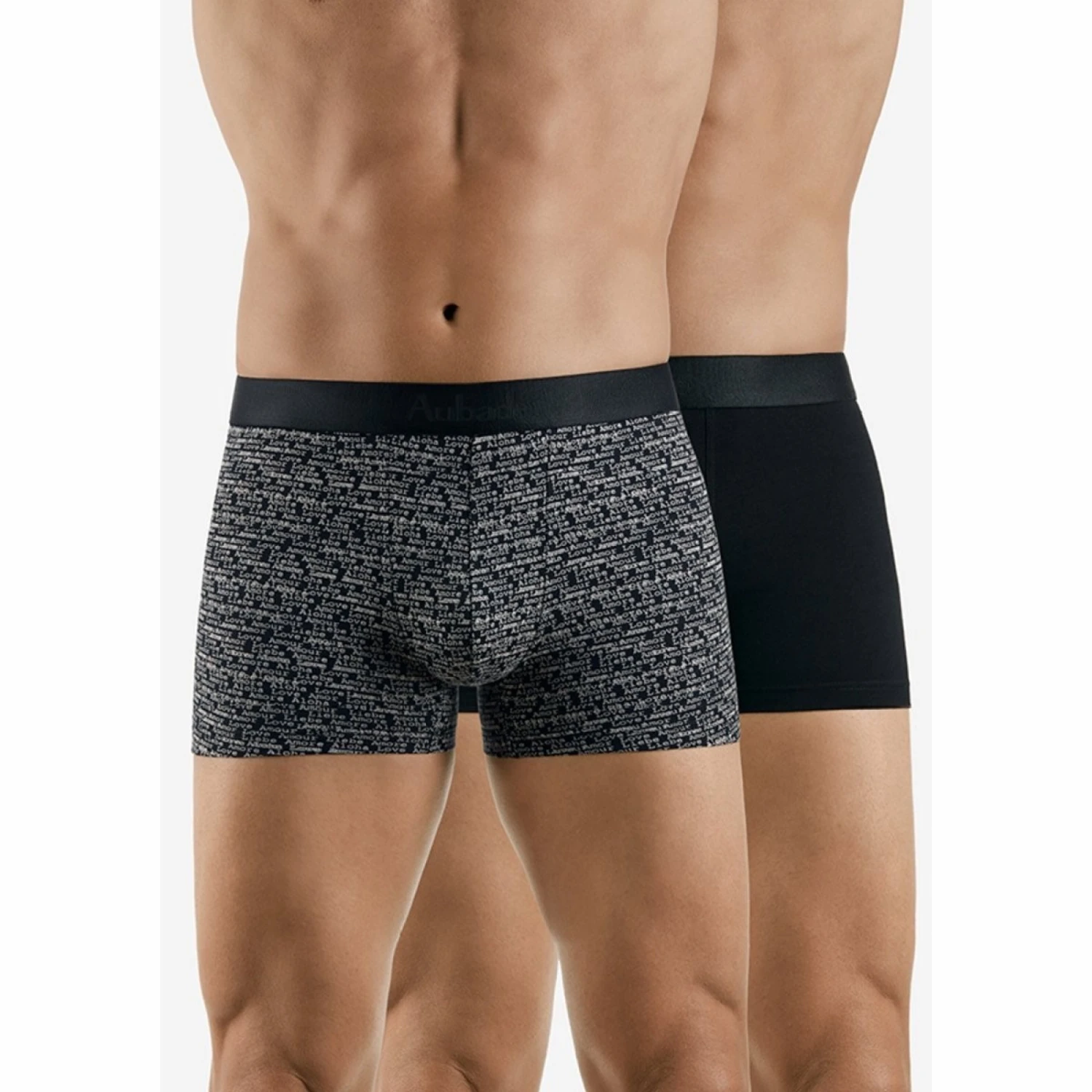Duo Boxers AUBADE MEN Love Letters Et Uni Noir