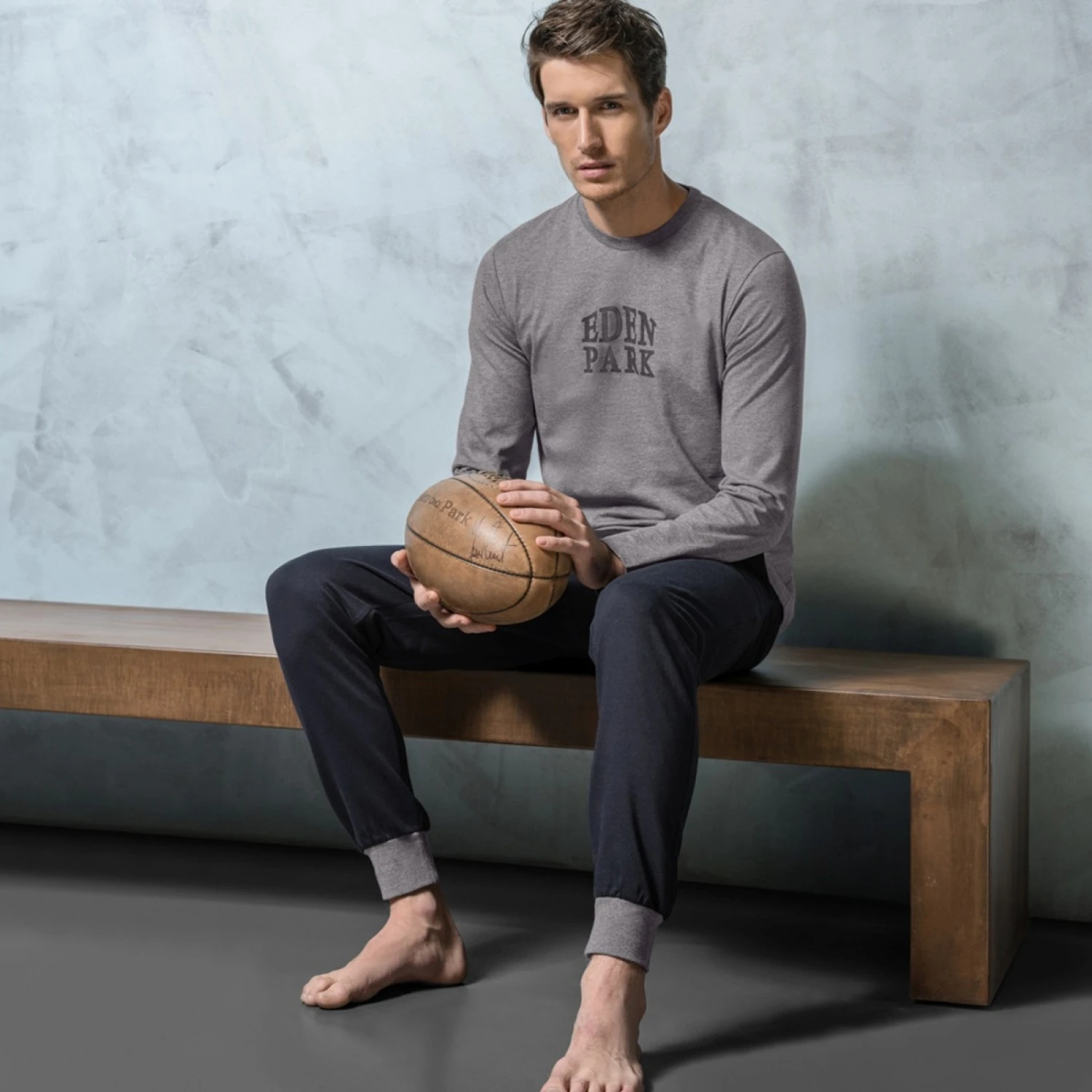 Pyjama Long EDEN PARK E501F20 Gris Melange