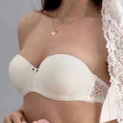 SELMARK Bandeau Push-Up De Mariée Gilda Ivoire