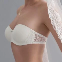 SELMARK Soutien-Gorge Bandeau Mariée Gilda Ivoire
